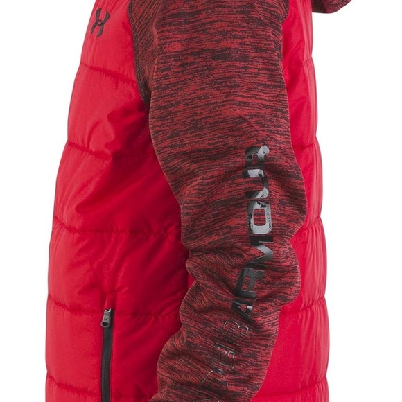 Under Armour boys storm hybrid zip up jacket with hood, size YM - Picture 8 of 8